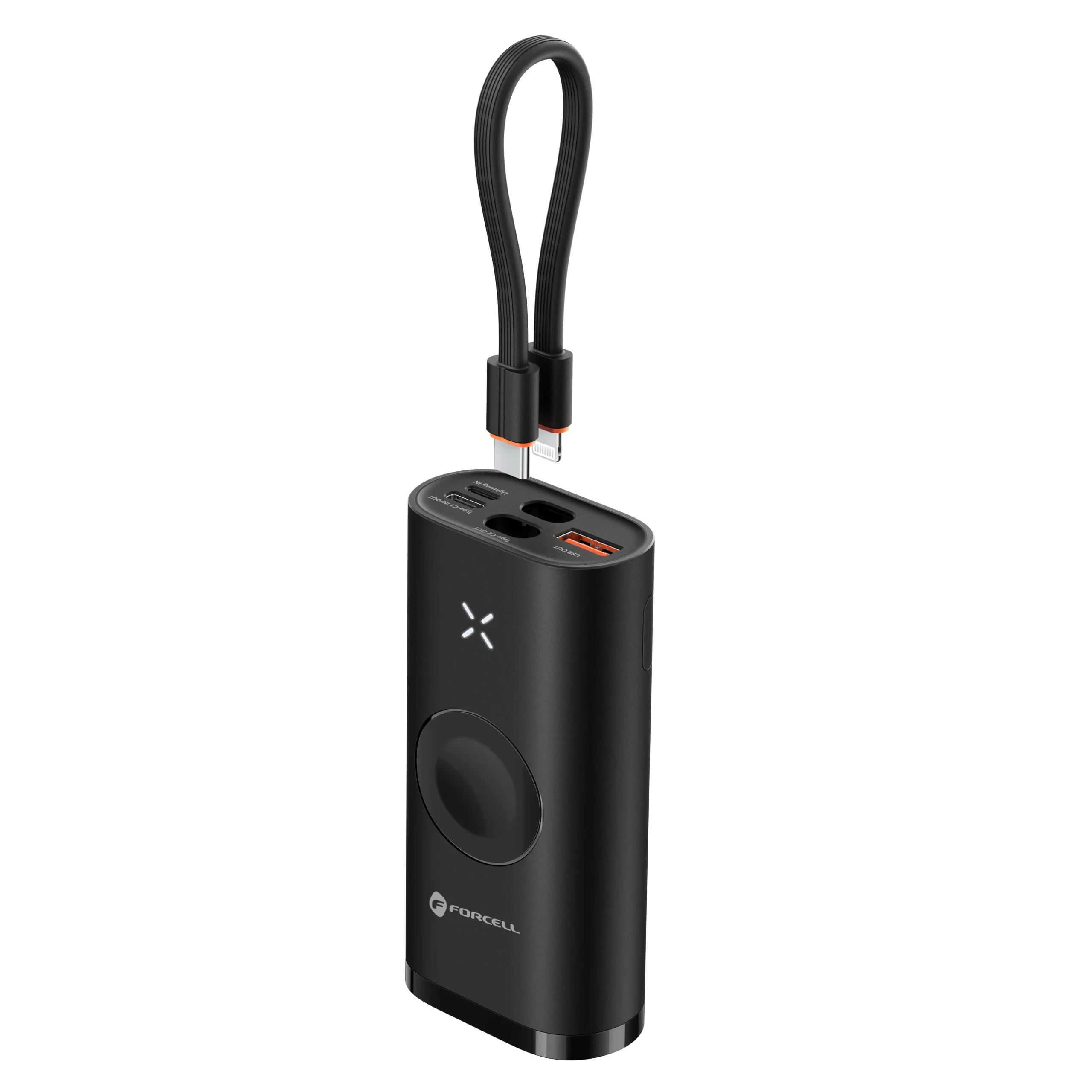 FORCELL F-ENERGY F10k1 powerbank compatible with Apple Watch PD QC3.0 5A 22,5W 10 000 mAh black - Image 2