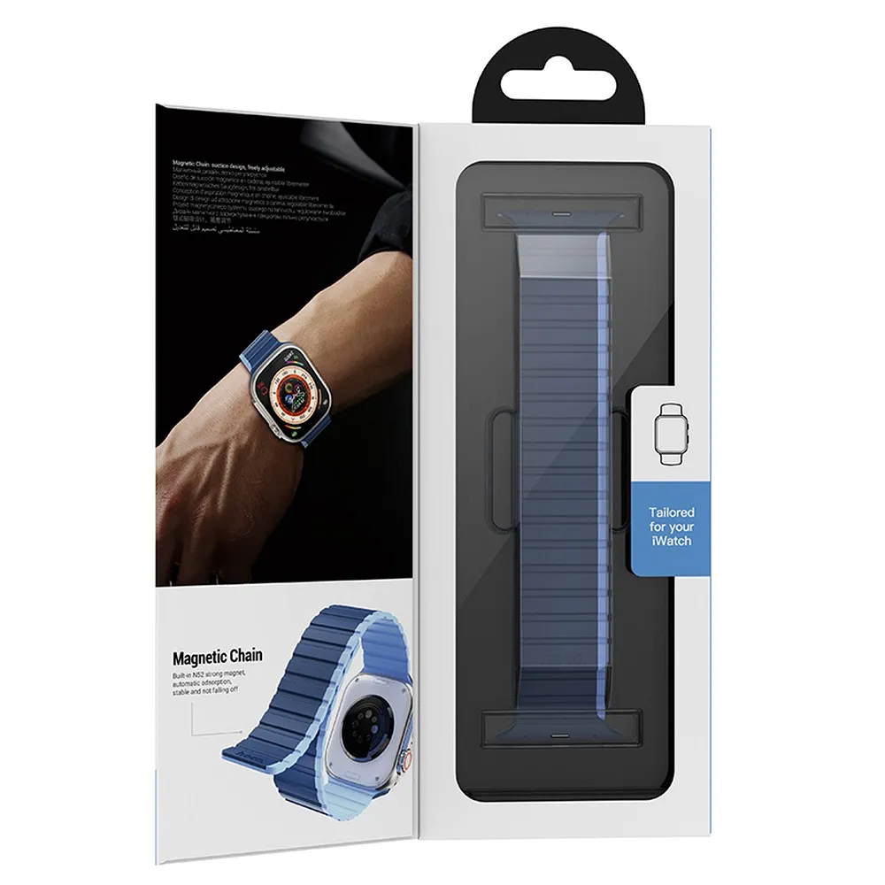 HOCO strap for Apple Watch 42 / 44 / 45 / 49 mm AS102 midnight blue with gray - Image 6