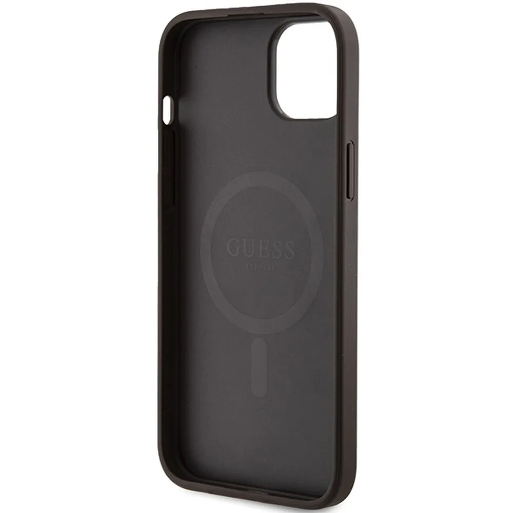 GUESS case for IPHONE 15 Plus / 14 Plus GUHMP15MG4GFRW (Leather 4G Metal Logo) brown - Image 7