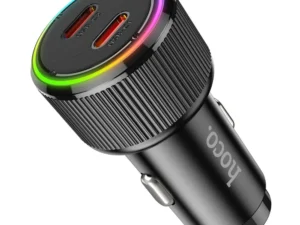HOCO car charger 2 x Type C QC PD 50W NZ14B black