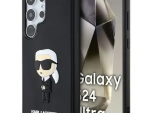 KARL LAGERFELD case for SAMSUNG S24 Ultra KLHCS24L3DRKINK (3D RUBBER IKONIK NFT) black