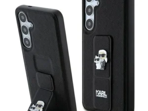 KARL LAGERFELD case for SAMSUNG S24 Plus KLHCS24MGSAKCPK (GRIPSTAND SAFFIANO KC PINS) black