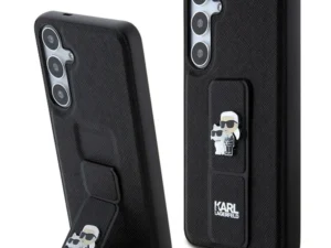 KARL LAGERFELD case for SAMSUNG S24 Ultra KLHCS24LGSAKCPK (GRIPSTAND SAFFIANO KC PINS) black