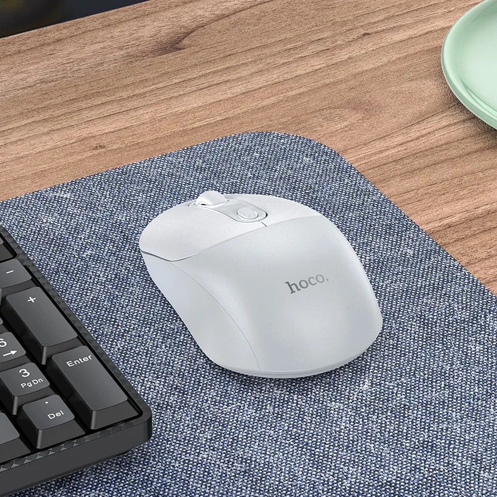 HOCO wireless computer mouse 2.4G GM28 white gray - Image 2
