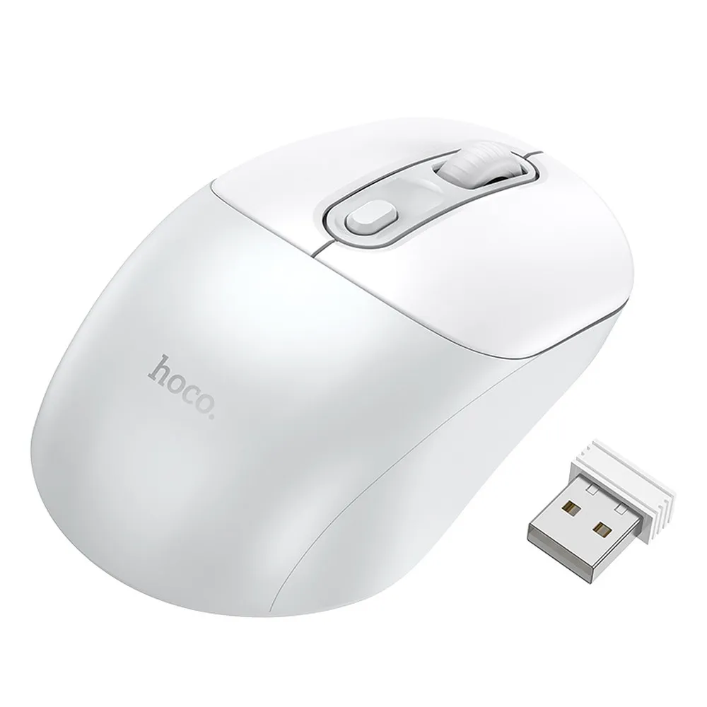 HOCO wireless computer mouse 2.4G GM28 white gray - Image 4