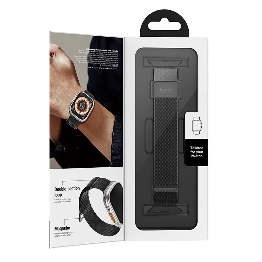 HOCO strap for Apple Watch 42 / 44 / 45 / 49 mm AS101 black - Image 5