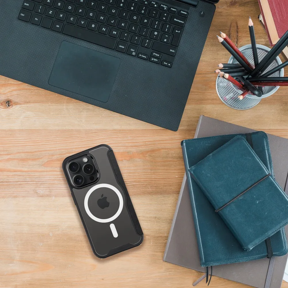 SMART MAG Book case compatible with MagSafe for IPHONE 15 black - Image 4
