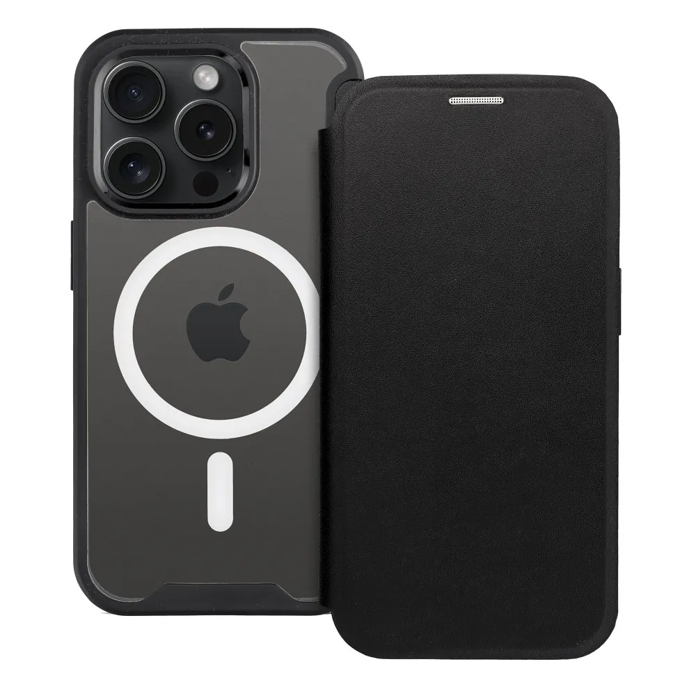 SMART MAG Book case compatible with MagSafe for IPHONE 15 black - Image 2