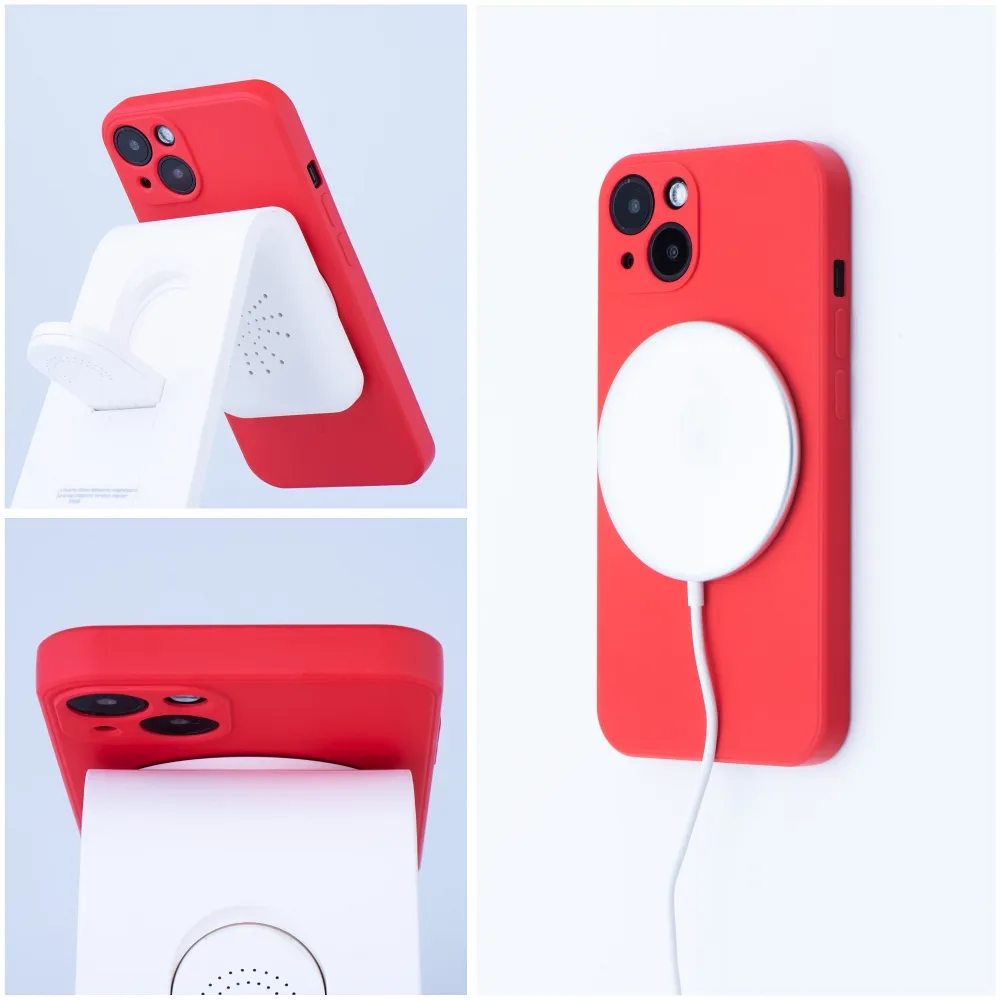SILICONE MAG COVER case compatible with MagSafe for SAMSUNG S24 Ultra red - Image 9