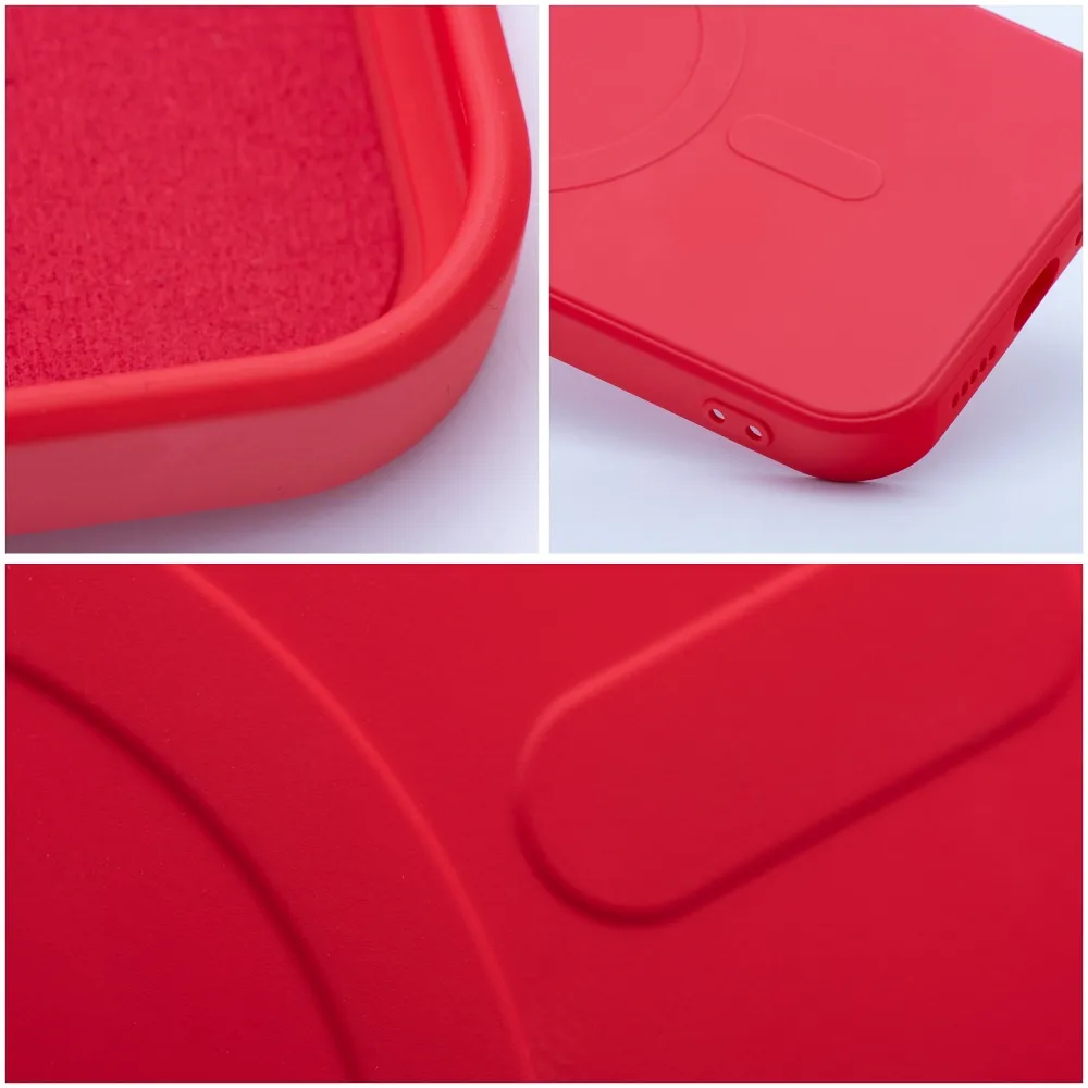 SILICONE MAG COVER case compatible with MagSafe for SAMSUNG S24 Ultra red - Image 11