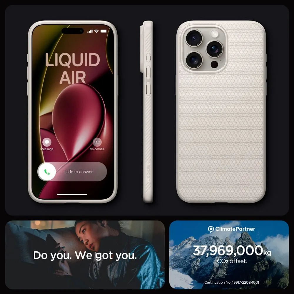 SPIGEN Liquid Air case for IPHONE 15 PRO natural titanium - Image 7