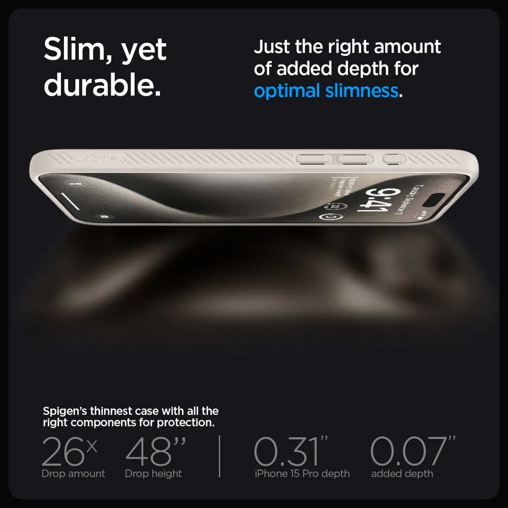 SPIGEN Liquid Air case for IPHONE 15 PRO natural titanium - Image 6