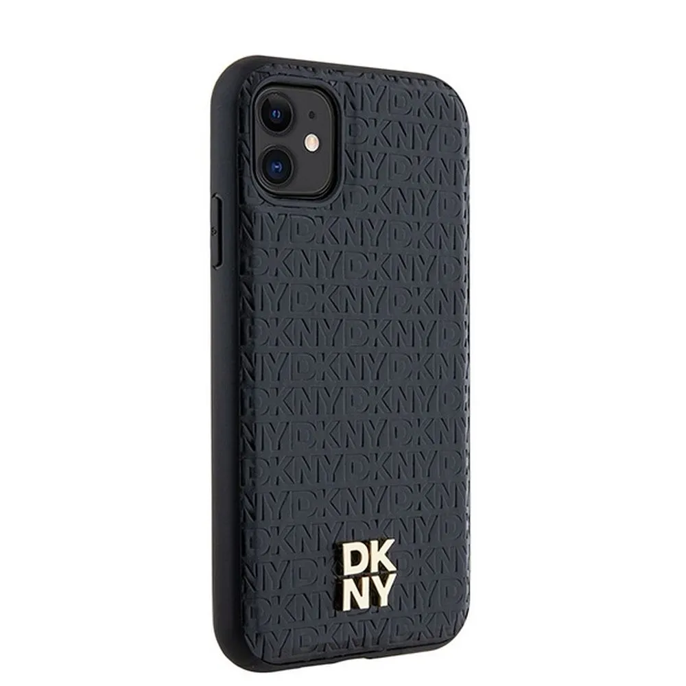 DKNY case for IPHONE 11 compatible with MagSafe DKHMN61PSHRPSK (DKNY HC MagSafe Pu Repeat Pattern W/Stack Logo) black - Image 4