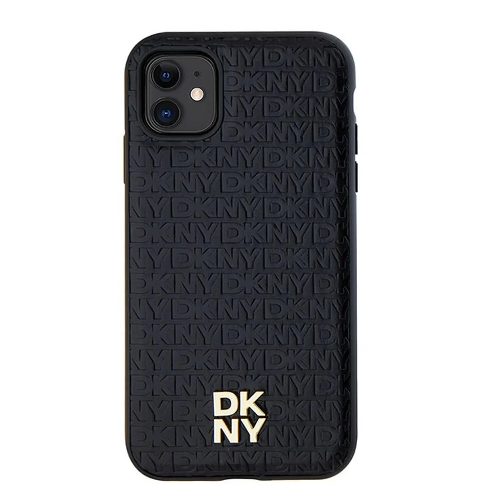 DKNY case for IPHONE 11 compatible with MagSafe DKHMN61PSHRPSK (DKNY HC MagSafe Pu Repeat Pattern W/Stack Logo) black - Image 3