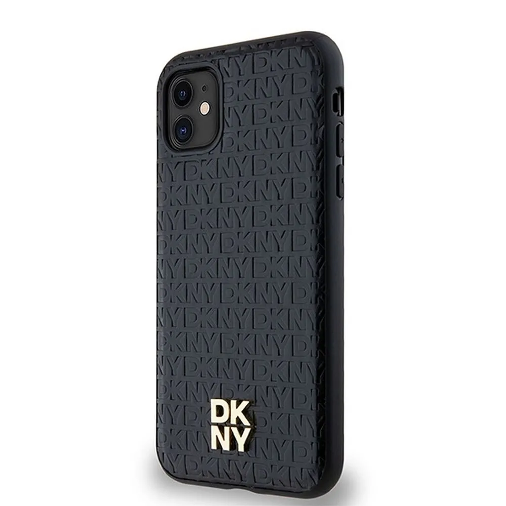 DKNY case for IPHONE 11 compatible with MagSafe DKHMN61PSHRPSK (DKNY HC MagSafe Pu Repeat Pattern W/Stack Logo) black - Image 2