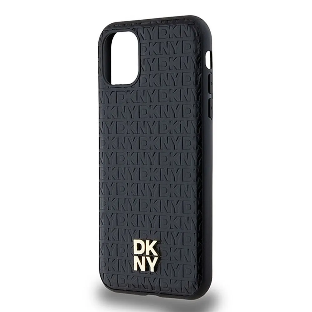 DKNY case for IPHONE 11 compatible with MagSafe DKHMN61PSHRPSK (DKNY HC MagSafe Pu Repeat Pattern W/Stack Logo) black - Image 6