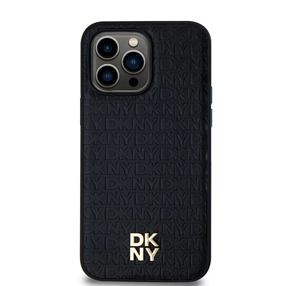 DKNY case for IPHONE 13 Pro compatible with MagSafe DKHMP13LPSHRPSK (DKNY HC MagSafe Pu Repeat Pattern W/Stack Logo) black - Image 3