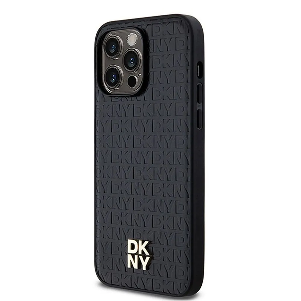DKNY case for IPHONE 13 Pro compatible with MagSafe DKHMP13LPSHRPSK (DKNY HC MagSafe Pu Repeat Pattern W/Stack Logo) black - Image 2