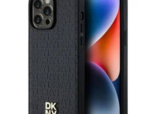 DKNY case for IPHONE 14 Pro Max compatible with MagSafe DKHMP14XPSHRPSK (DKNY HC MagSafe Pu Repeat Pattern W/Stack Logo) black