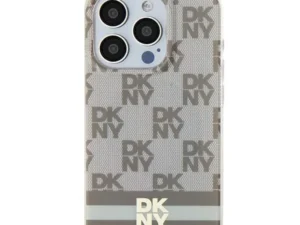 DKNY case for IPHONE 14 compatible with MagSafe DKHMP14SHCPTSE (DKNY HC MagSafe PC TPU Checkered Pattern W/Printed Stripes) beige