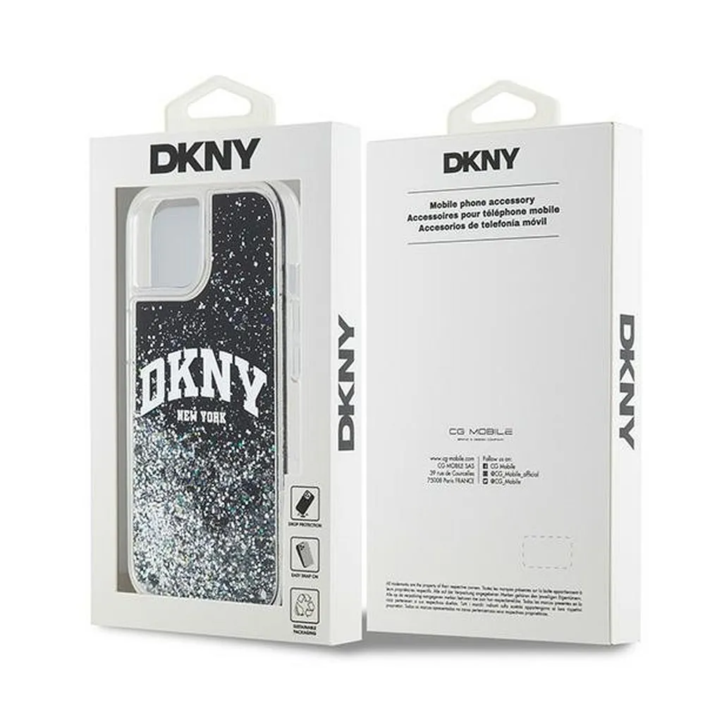 DKNY case for IPHONE 14 DKHCP14SLBNAEK (DKNY HC Liquid Glitters W/Arch Logo) black - Image 8