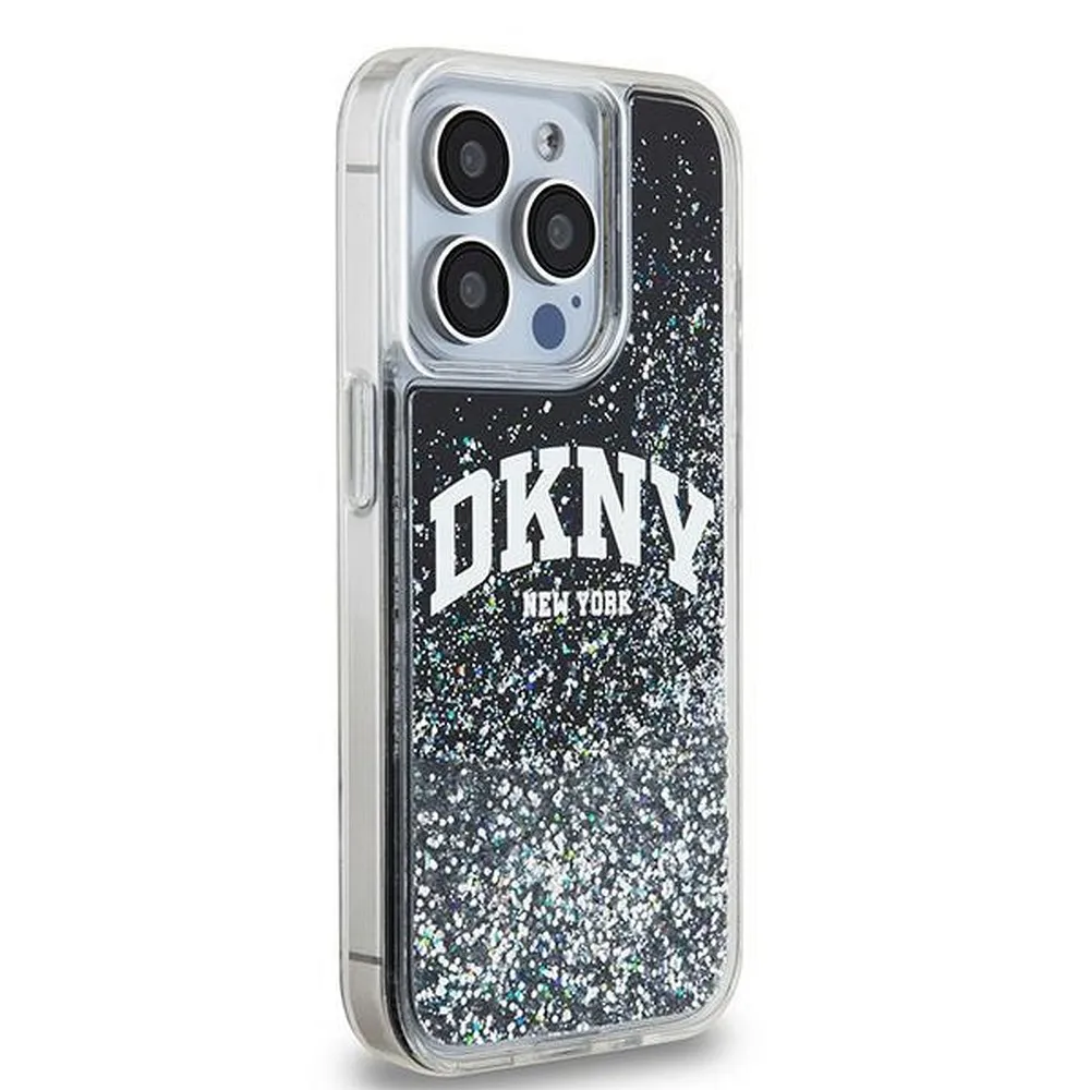 DKNY case for IPHONE 14 Pro DKHCP14LLBNAEK (DKNY HC Liquid Glitters W/Arch Logo) black - Image 4