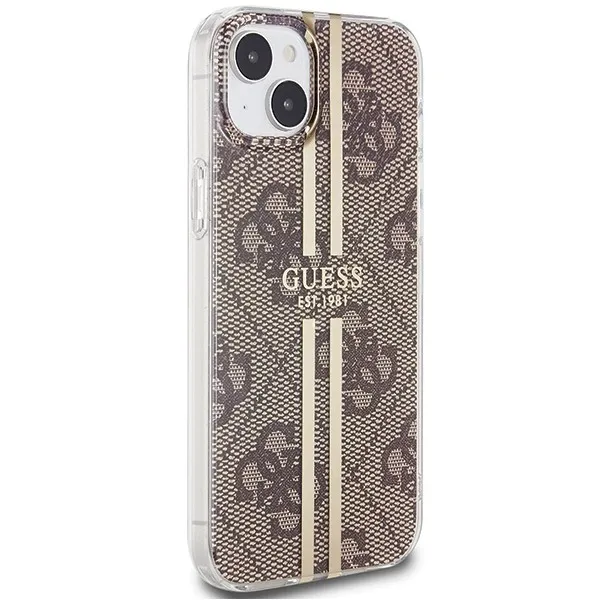 GUESS case for IPHONE 15 Plus GUHCP15MH4PSEGW (4G Gold Stripe) brown - Image 4