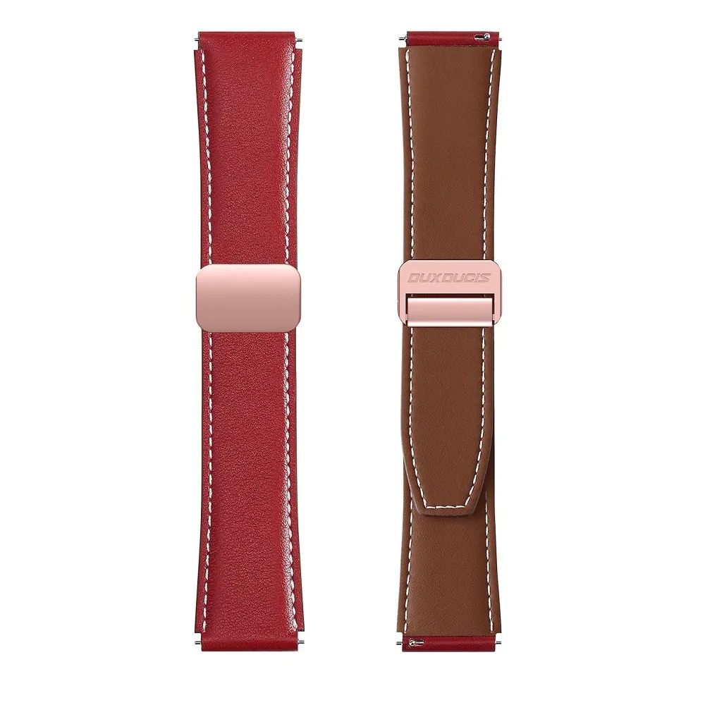 DUX DUCIS strap YA genuine leather for Apple Watch 42 / 44 / 45 / 49 mm red - Image 4