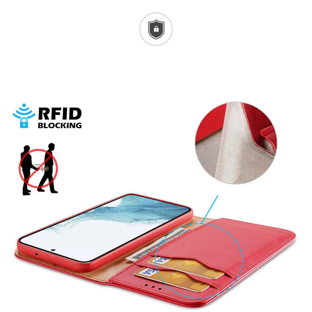 DUX DUCIS wallet case HIVO for SAMSUNG S24 red - Image 5