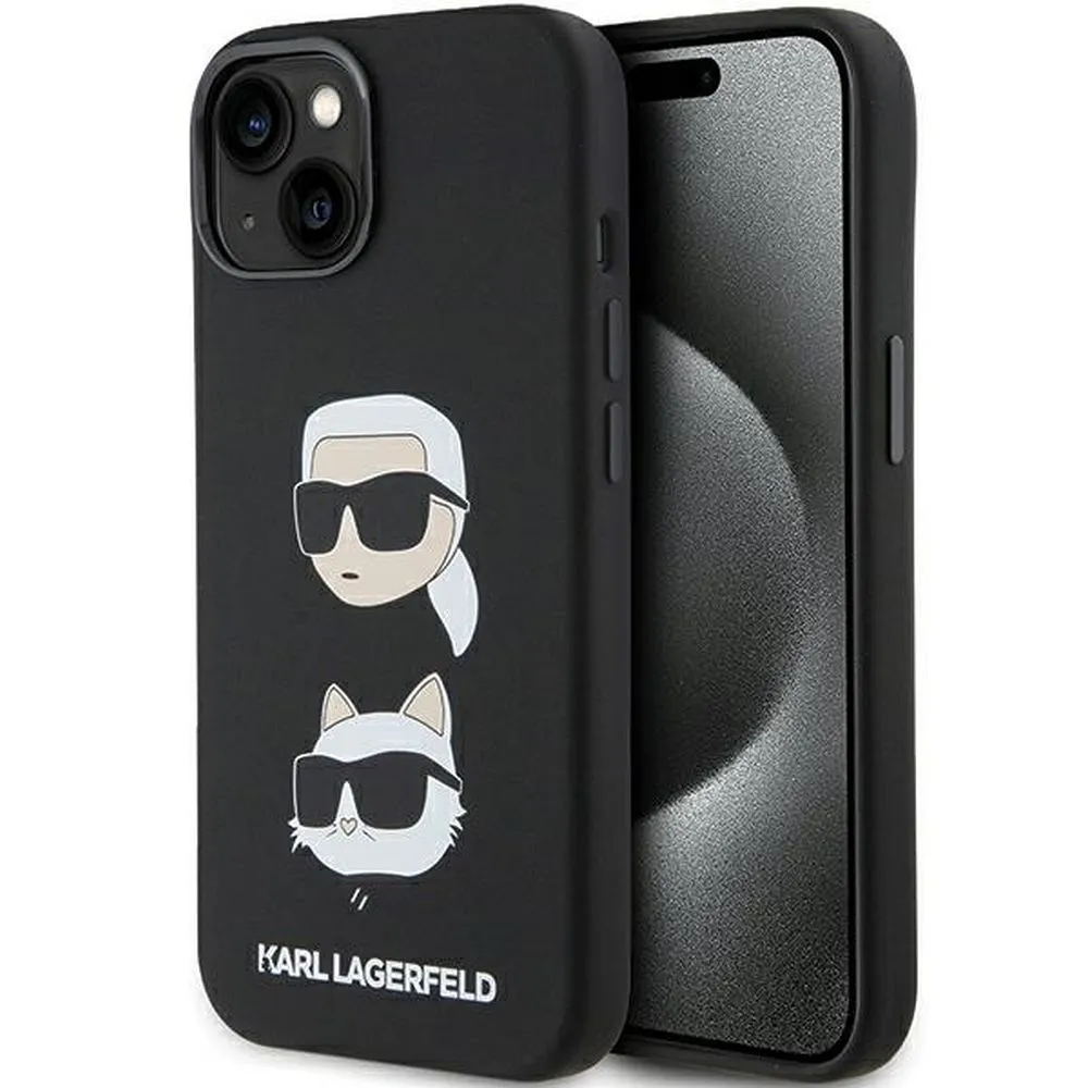 KARL LAGERFELD case for IPHONE 15 Plus KLHCP15MSDHKCNK (Silicone KC) black