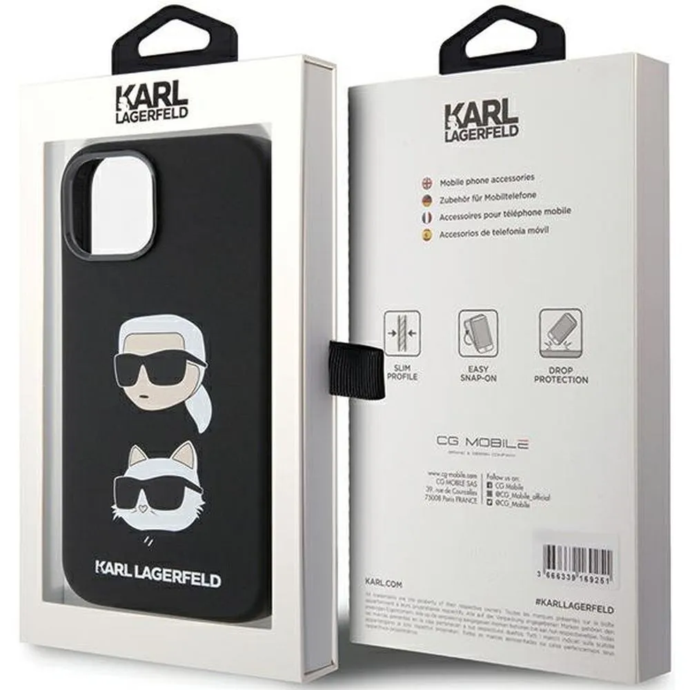 KARL LAGERFELD case for IPHONE 15 Plus KLHCP15MSDHKCNK (Silicone KC) black - Image 8