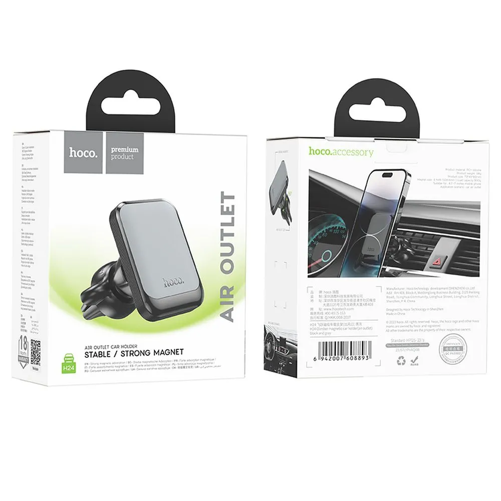 HOCO magnetic car holder for air vent H24 black - Image 9