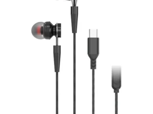 PAVAREAL wire earphones Type C with microphone PA-M10C-R black [DAC]