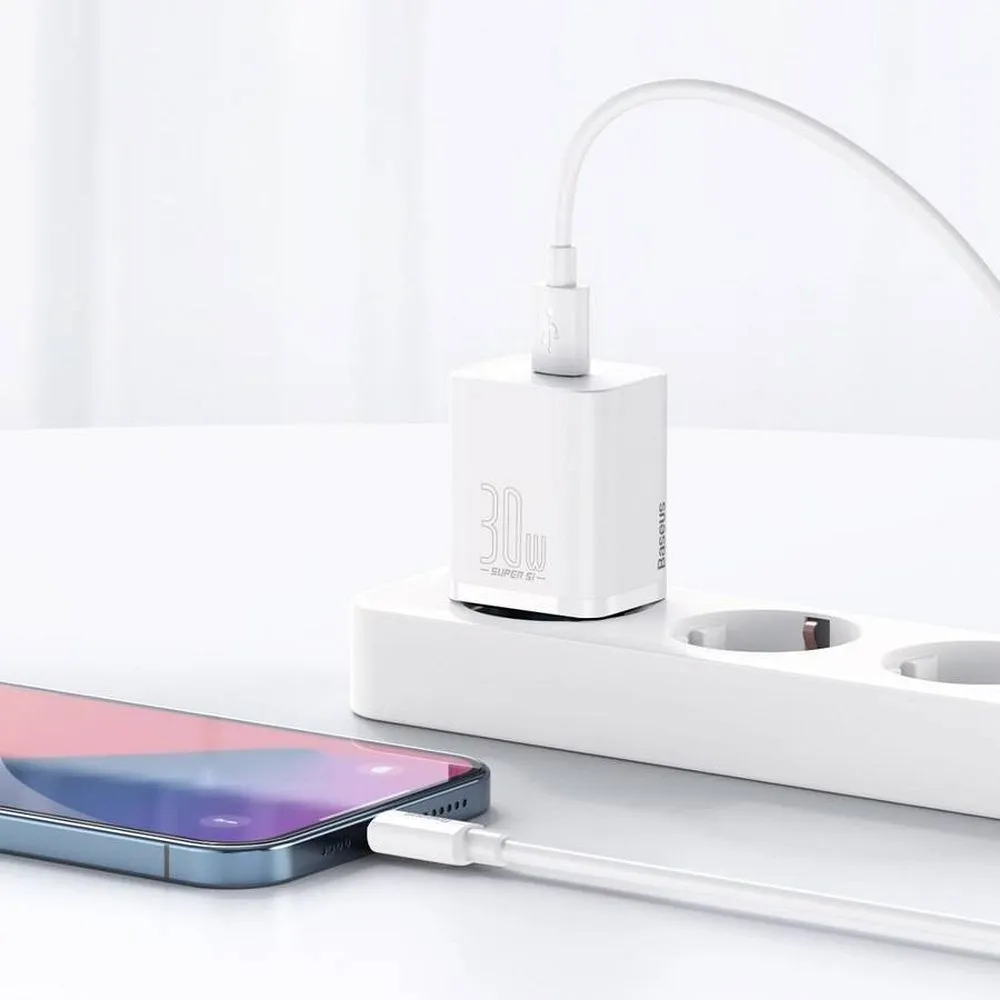 BASEUS charger Type C PD QC3.0 3A 30W CCSUP-J02/CCCJG30CE white - Image 8