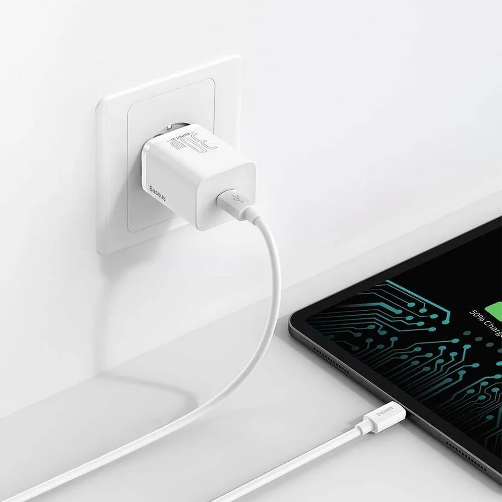BASEUS charger Type C PD QC3.0 3A 30W CCSUP-J02/CCCJG30CE white - Image 6