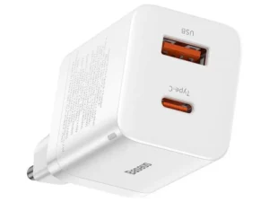 BASEUS charger USB A + Type C PD QC3.0 30W CCSUPP-E02/CCCJG30UE white