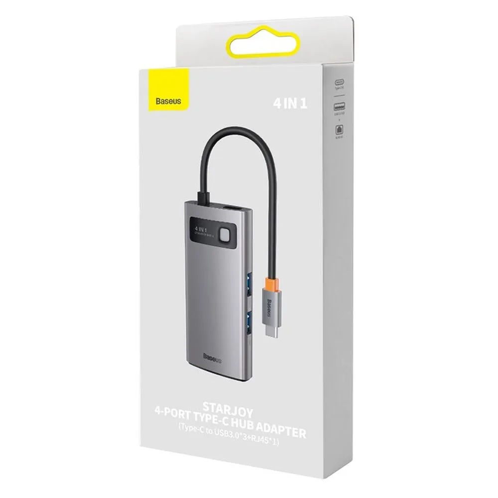 BASEUS adapter HUB 4in1 Type C WKWG070113/BS-OH067 0,17 m gray - Image 2