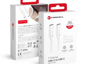 FORCELL F-ENERGY C338 cable Type C to Type C PD QC4.0 3A 60W 1,5 m white