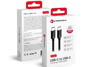 FORCELL F-ENERGY C338 cable Type C to Type C PD QC4.0 3A 60W 0,25 m black
