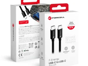 FORCELL F-ENERGY C338 cable Type C to Type C PD QC4.0 3A 60W 0,5 m black