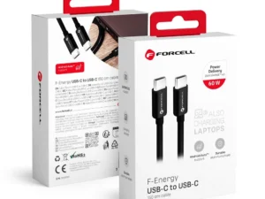 FORCELL F-ENERGY C338 cable Type C to Type C PD QC4.0 3A 60W 1,5 m black