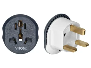 Travel adapter- go to UK, 250V, 13A, white - graphite (TA-7)