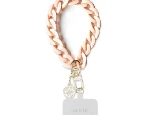 GUESS hand strap GUOUCBMC4MP (Large Chain Acrylic 4G Charms) pink