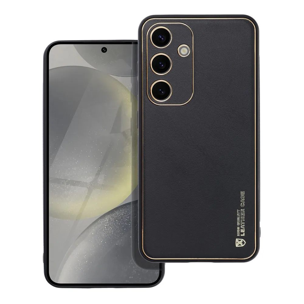 LEATHER case for SAMSUNG S24 black
