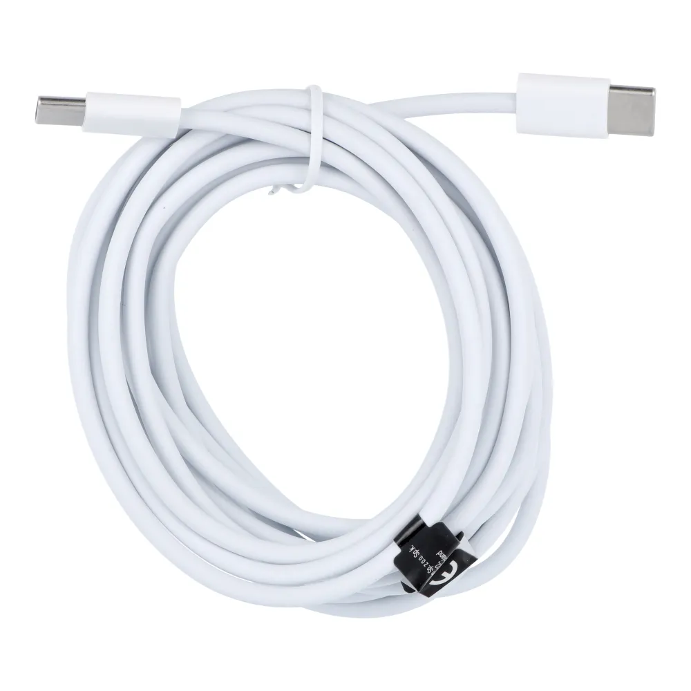 C-típusú–C-típusú kábel, PD, QC3.0, 3 A, 30 W, HD26, 3 m, fehér
