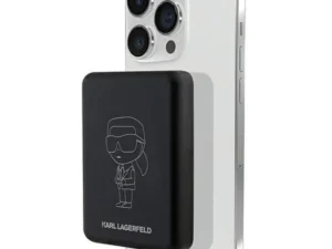 KARL LAGERFELD powerbank 5000 mAh with wirelles charging compatible with MagSafe 15W KLPBM5KIOTTGK black