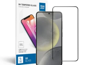 Tempered Glass Blue Star  - SAMSUNG Galaxy S24+ Full Face (full glue/small size) - black Tempered Glass Blue Star