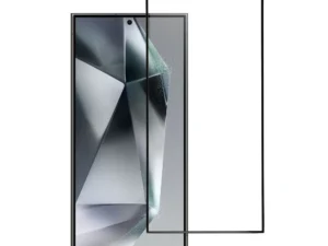 Blue Star edzett üveg – SAMSUNG Galaxy S24 Ultra teljes képernyős (teljes ragasztású/kicsi méret) – fekete Blue Star edzett üveg