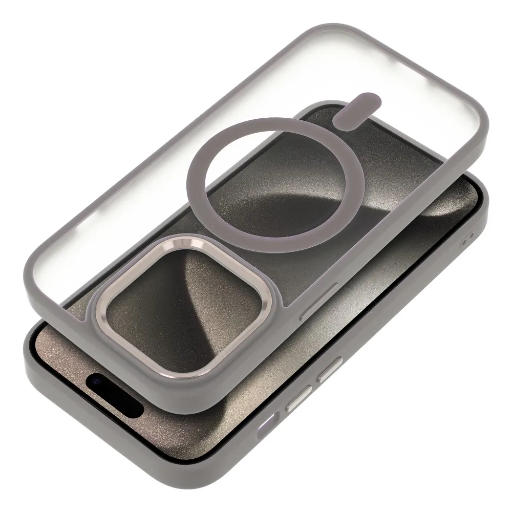 MATTE MAG COVER case compatible with MagSafe for IPHONE 15 Pro titanium