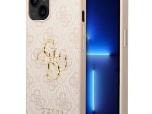 GUESS case for IPHONE 13 / 14 / 15 GUHCP14S4GMGPI (4G Big Metal Logo) pink